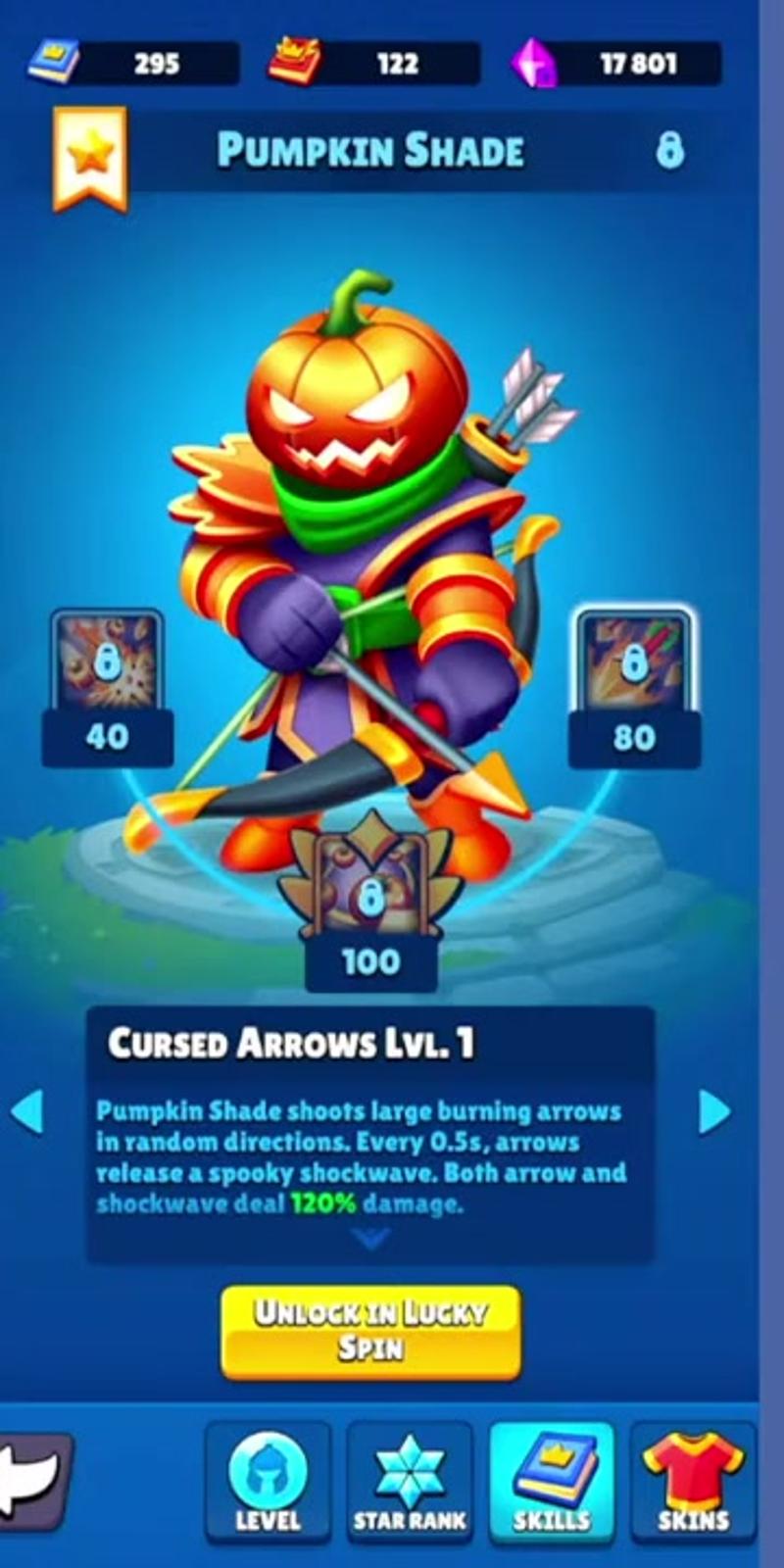 Pumpkin Shade skills