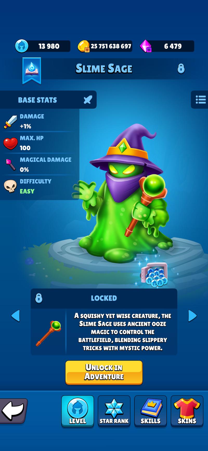 Slime Sage base stats