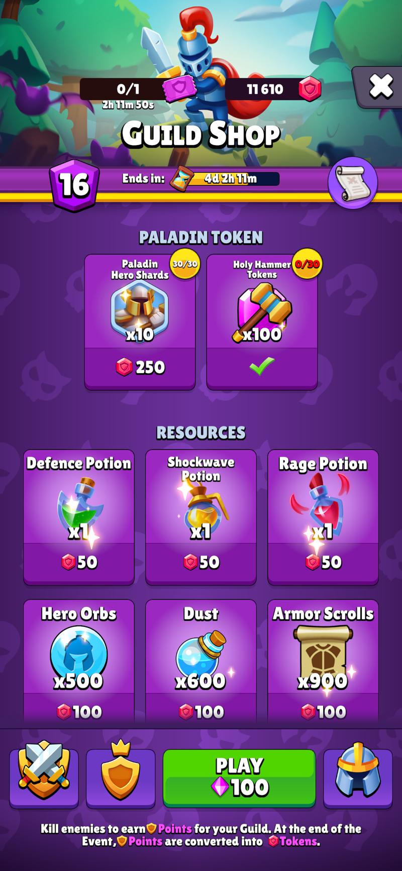 Best Rewards guild shop
