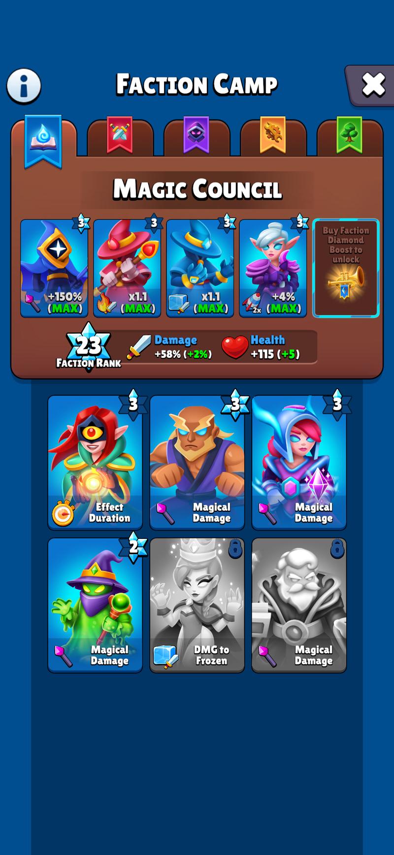 Faction Camp magic councel