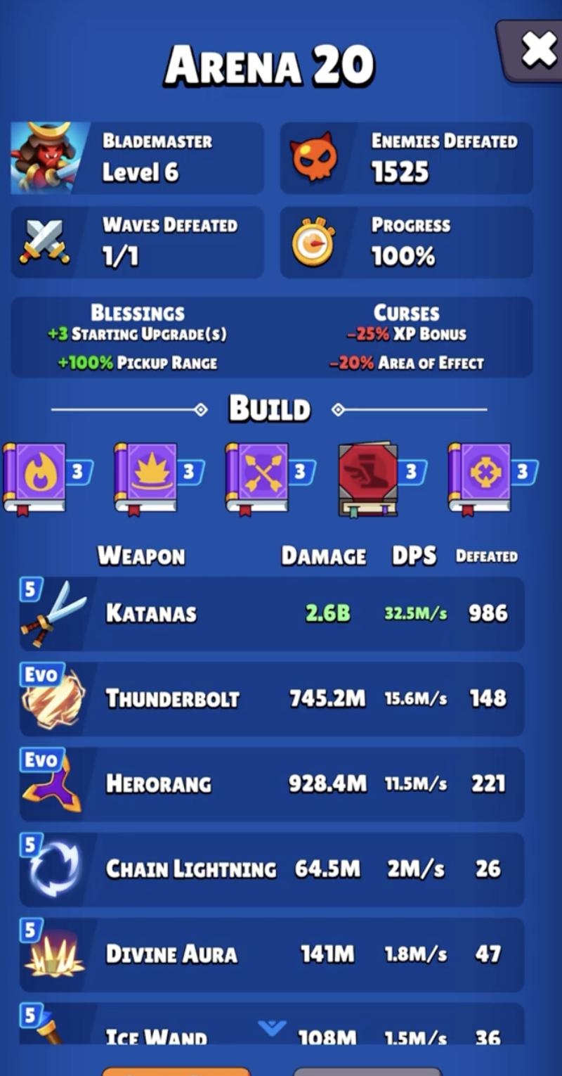 The Arena weapons