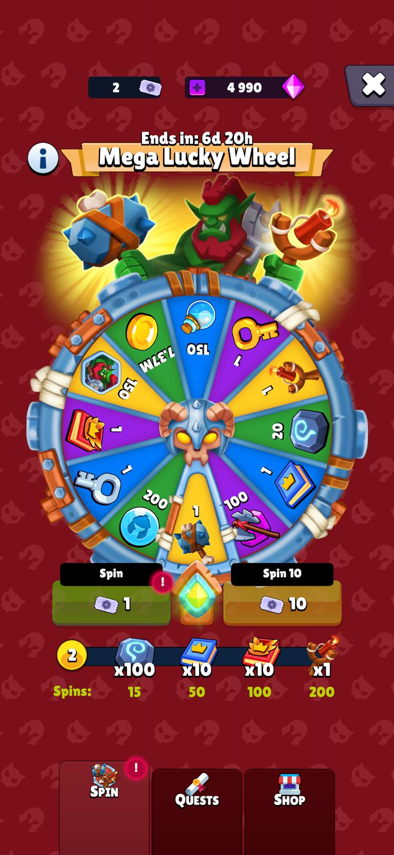 Events scrap hammer wheel